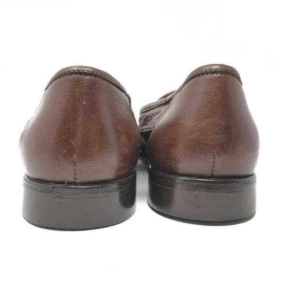 Zelli Loafers Shoes Size 8.5 N Brown Ostrich Claw main image 6